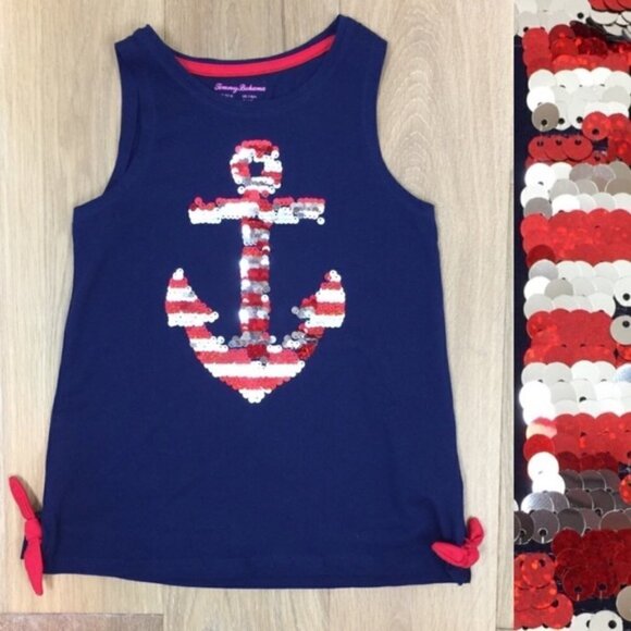 Tommy Bahama Kid Sequin Anchor Top - Picture 1 of 7